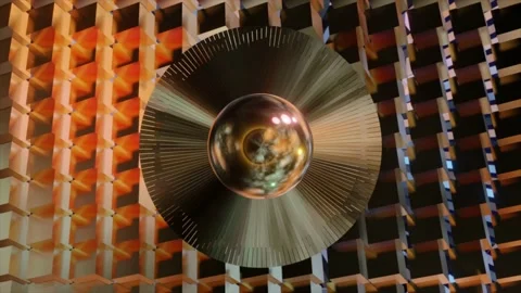 Abstract background 3D animation shiny futuristic objects transforming Video stock 240079733