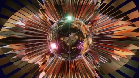 Abstract background 3D animation shiny futuristic objects transforming Vidéo 240855831