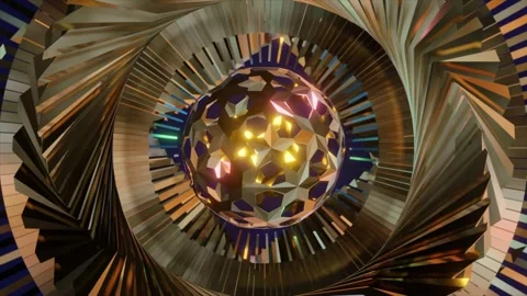 Abstract background 3D animation shiny futuristic objects transforming 스톡 동영상 240855962