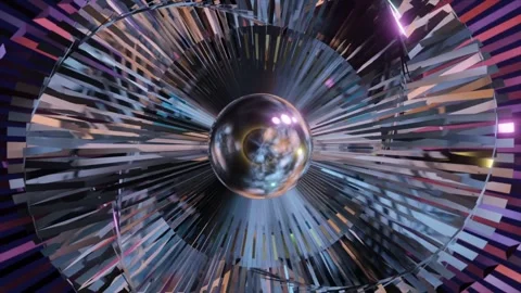 Abstract background 3D animation shiny futuristic objects transforming Stock-Footage 240856018