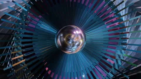 Abstract background 3D animation shiny futuristic objects transforming 스톡 동영상 240856285