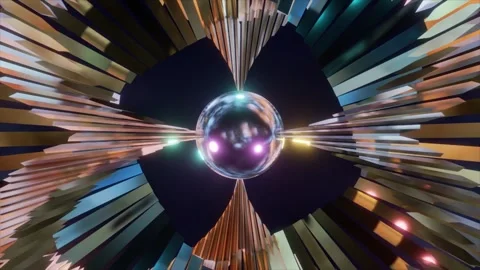 Abstract background 3D animation shiny futuristic objects transforming Vidéo 240856695