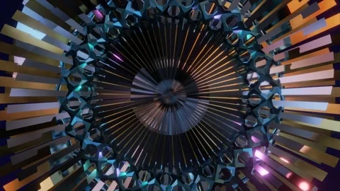 Abstract background 3D animation shiny futuristic objects transforming Stock-Footage 241162884