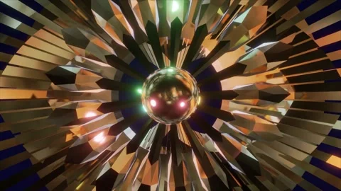 Abstract background 3D animation shiny futuristic objects transforming Stock-Footage 241163004