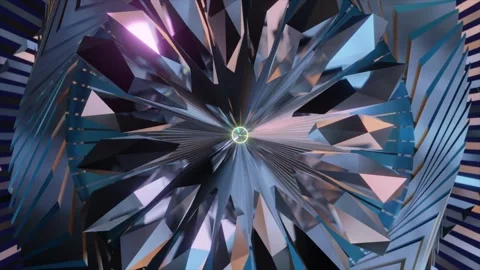 Abstract background 3D animation shiny futuristic objects transforming Video stock 241164806
