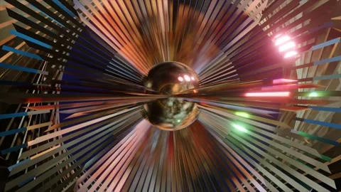 Abstract background 3D animation shiny futuristic objects transforming Video stock 241165275