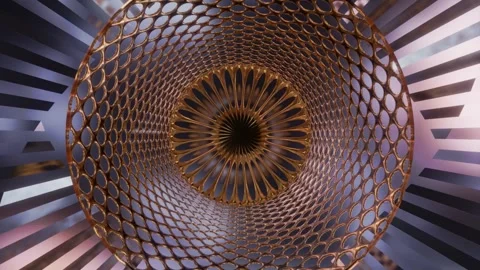 Abstract background 3D animation shiny glass and metal reflective objects Stock-Footage 274391337