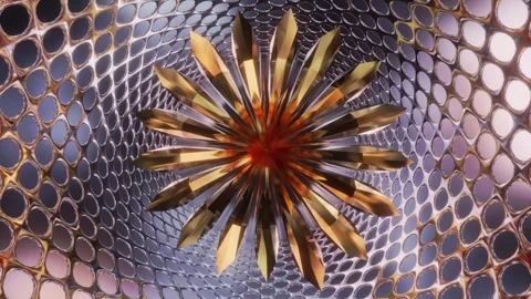 Abstract background 3D animation shiny glass and metal reflective objects Stock-Footage 274392782