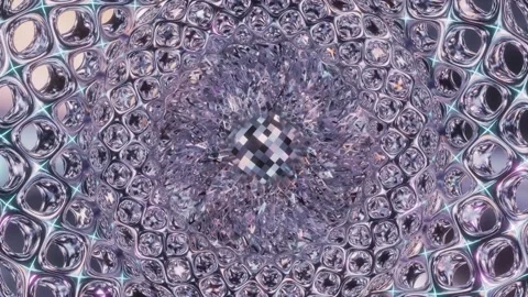 Abstract background 3D animation shiny glass and metal reflective objects Stock-Footage 277845375