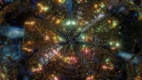 Abstract background 3D animation shiny glass and metal reflective objects 스톡 동영상 278972944