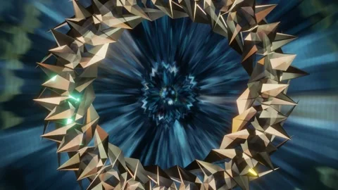 Abstract background 3D animation shiny glass and metal reflective objects Stock Footage 278973240