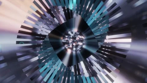 Abstract background 3D animation shiny glass and metal reflective objects Stock-Footage 279747885