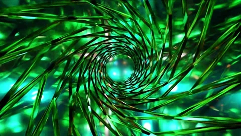 Abstract background 3D animation shiny glass and metal reflective objects Stock-Footage 282346033