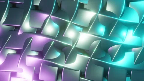 Abstract background 3D animation shiny glass and metal reflective objects Stock-Footage 282975649