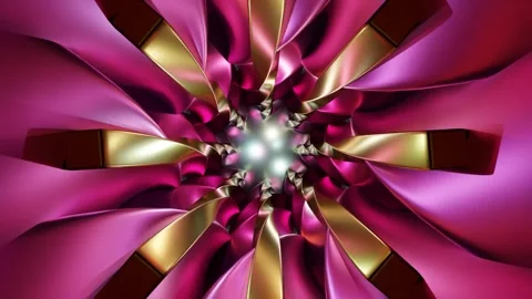 Abstract background 3D animation shiny glass and metal reflective objects Stock-Footage 282975892