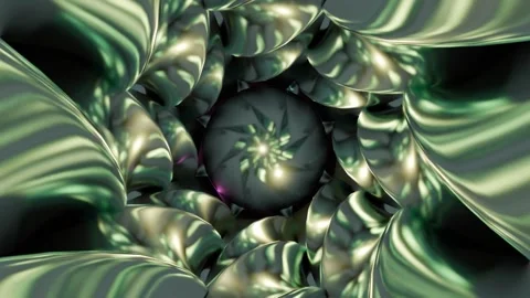 Abstract background 3D animation shiny glass and metal reflective objects Stock-Footage 283631822