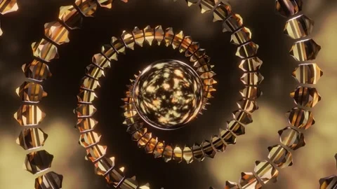 Abstract background 3D animation shiny glass and metal reflective objects Stock Footage 284313820