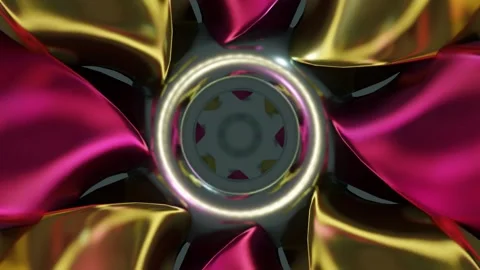 Abstract background 3D animation shiny glass and metal reflective objects Vídeo Stock 285038265