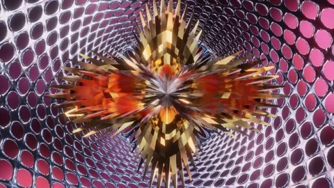 Abstract background 3D animation shiny glass and metal reflective objects Stock-Footage 285038267