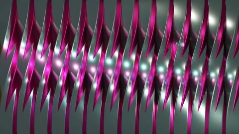 Abstract background 3D animation shiny glass and metal reflective objects Stock-Footage 285038827