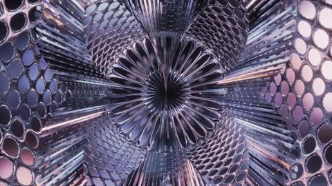 Abstract background 3D animation shiny glass and metal reflective objects 스톡 동영상 286810610