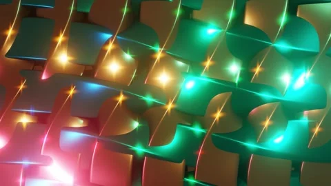 Abstract background 3D animation shiny glass and metal reflective objects 스톡 동영상 286823039