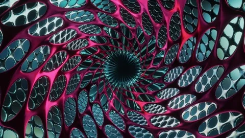 Abstract background 3D animation shiny glass and metal reflective objects Stock-Footage 289186894