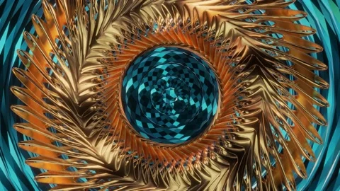 Abstract background 3D animation shiny glass and metal reflective objects Stock-Footage 289187661