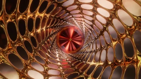 Abstract background 3D animation shiny glass and metal reflective objects Stock Footage 289188665