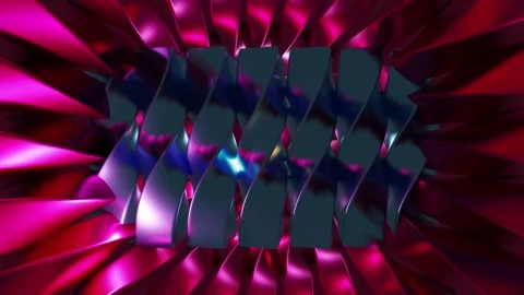 Abstract background 3D animation shiny glass and metal reflective objects Stock-Footage 291051635