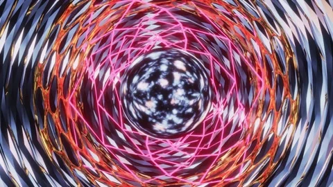 Abstract background 3D animation shiny glass and metal reflective objects Stock-Footage 294973487