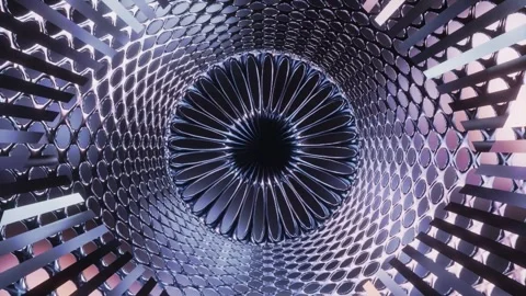 Abstract background 3D animation shiny glass and metal reflective objects Stock-Footage 295761716