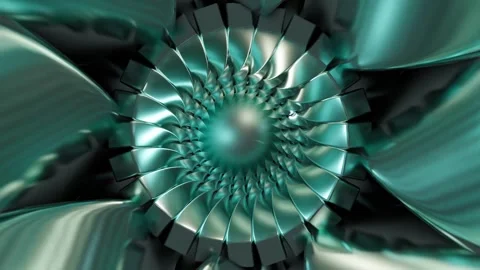 Abstract background 3D animation shiny glass and metal reflective objects 스톡 동영상 295763023