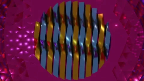 Abstract background 3D animation shiny glass and metal reflective objects Stock-Footage 295764955