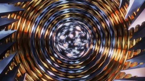 Abstract background 3D animation shiny glass and metal reflective objects Stock-Footage 297470801