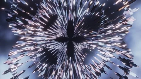 Abstract background 3D animation shiny glass and metal reflective objects Stock-Footage 300172132