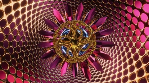 Abstract background 3D animation shiny glass and metal reflective objects Stock-Footage 300172145