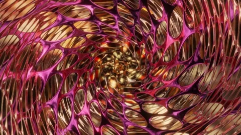 Abstract background 3D animation shiny glass and metal reflective objects Stock-Footage 306058671