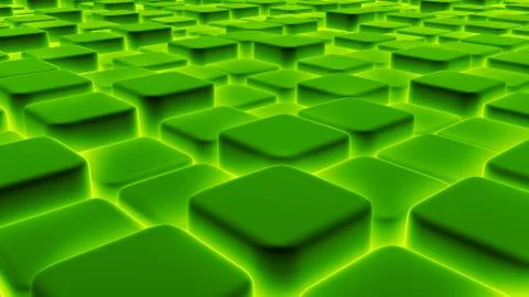 Abstract background of 3d blocks, cubes, box, floor 3d render Stock Illustration