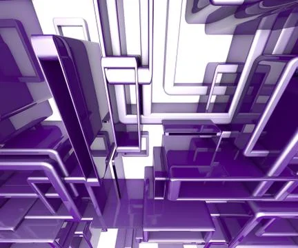 Abstract Background Of 3D Blocks, Cubes, Box, Floor 3D Render Illustrazione stock