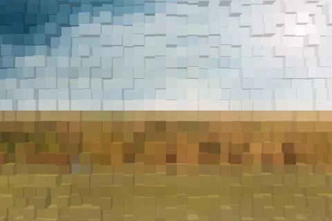 Abstract background of 3d blocks Stock Illustration