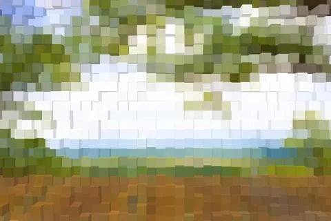 Abstract background of 3d blocks Stock Illustration