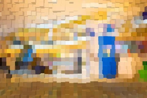 Abstract background of 3d blocks Stock Illustration