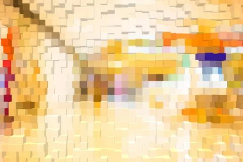 Abstract background of 3d blocks Stock Illustration