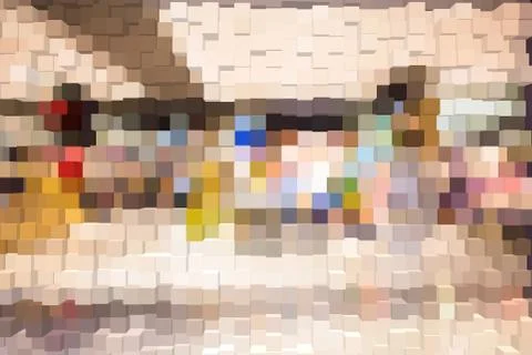 Abstract background of 3d blocks Stock Illustration