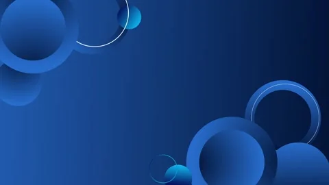 Abstract background with 3d circles and rings on a smooth gradient surface .. Vídeo Stock 336747314