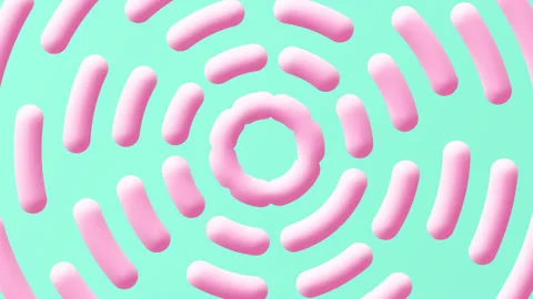 Abstract background 3d Circles on a mint background Stock Footage 155000122