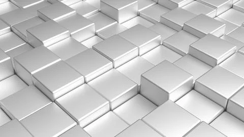 An abstract background of 3D cubes creates the effect of depth and volume. Stock Illustration
