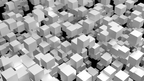 An abstract background of 3D cubes creates the effect of depth and volume. 스톡 일러스트