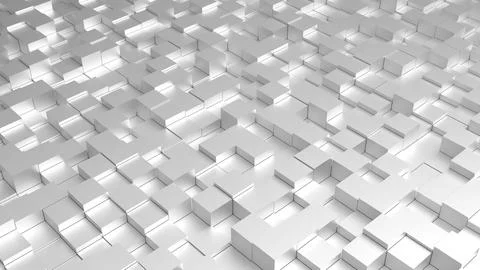 An abstract background of 3D cubes creates the effect of depth and volume. Stock Illustration